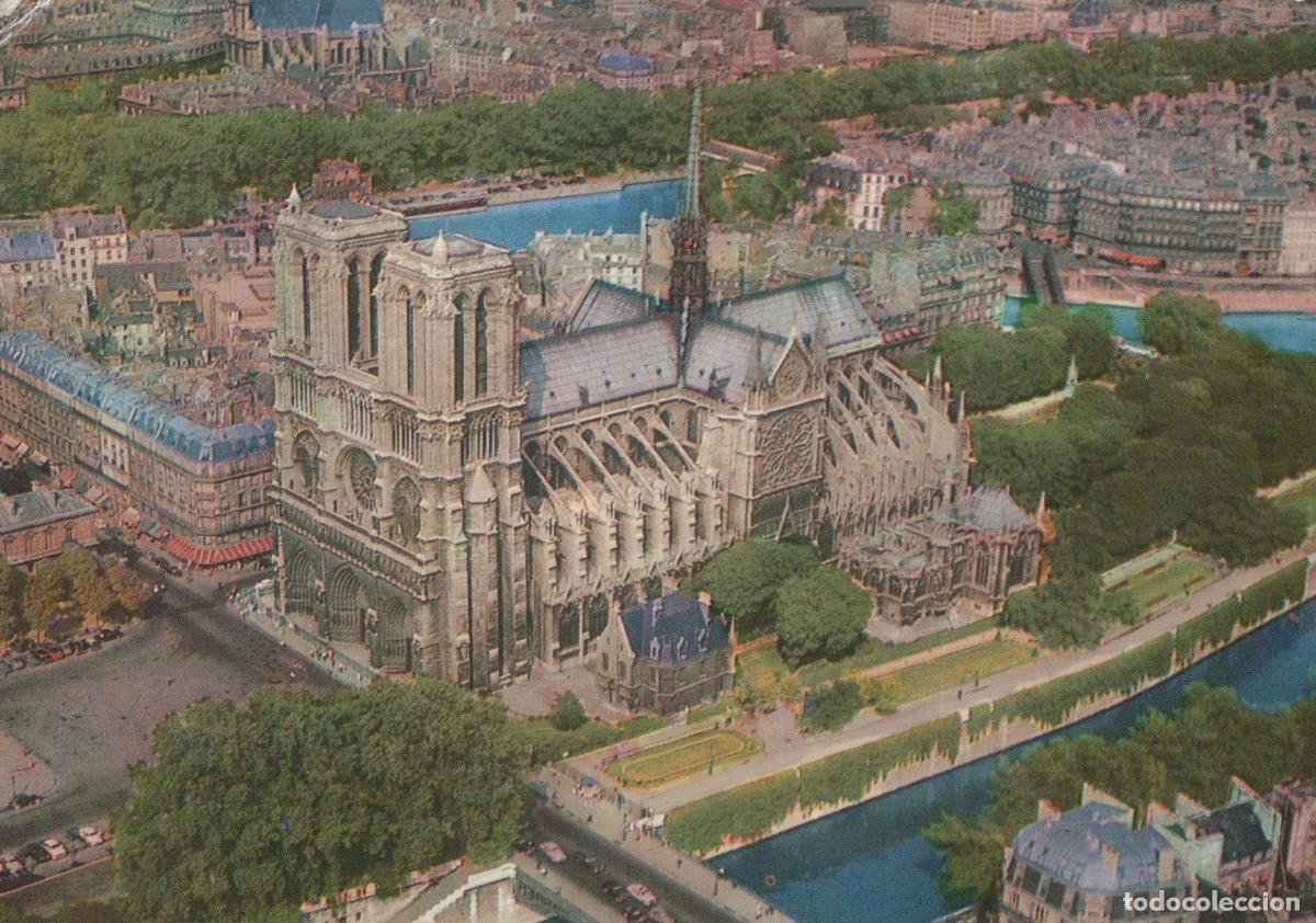 Cartes Postales: France Paris Notre Dame Cathedral Aerial View Historic Landmark *YAN555