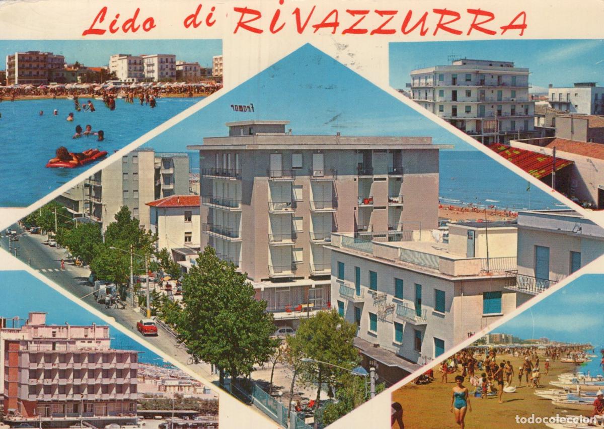 Postais: Italy Rimini Lido DI Rivazzurra Beach Hotels and Street Scene *YAN548