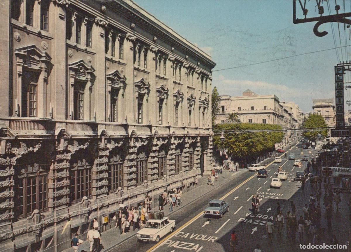 Postkarten: Italy Catania Via Etnea Palazzo Delle Poste Street Scene 1970s *YAN560