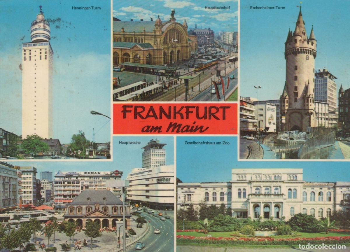 Cartoline: Germany Frankfurt am Main Multi View Henninger Turm Hauptbahnhof *YAN580
