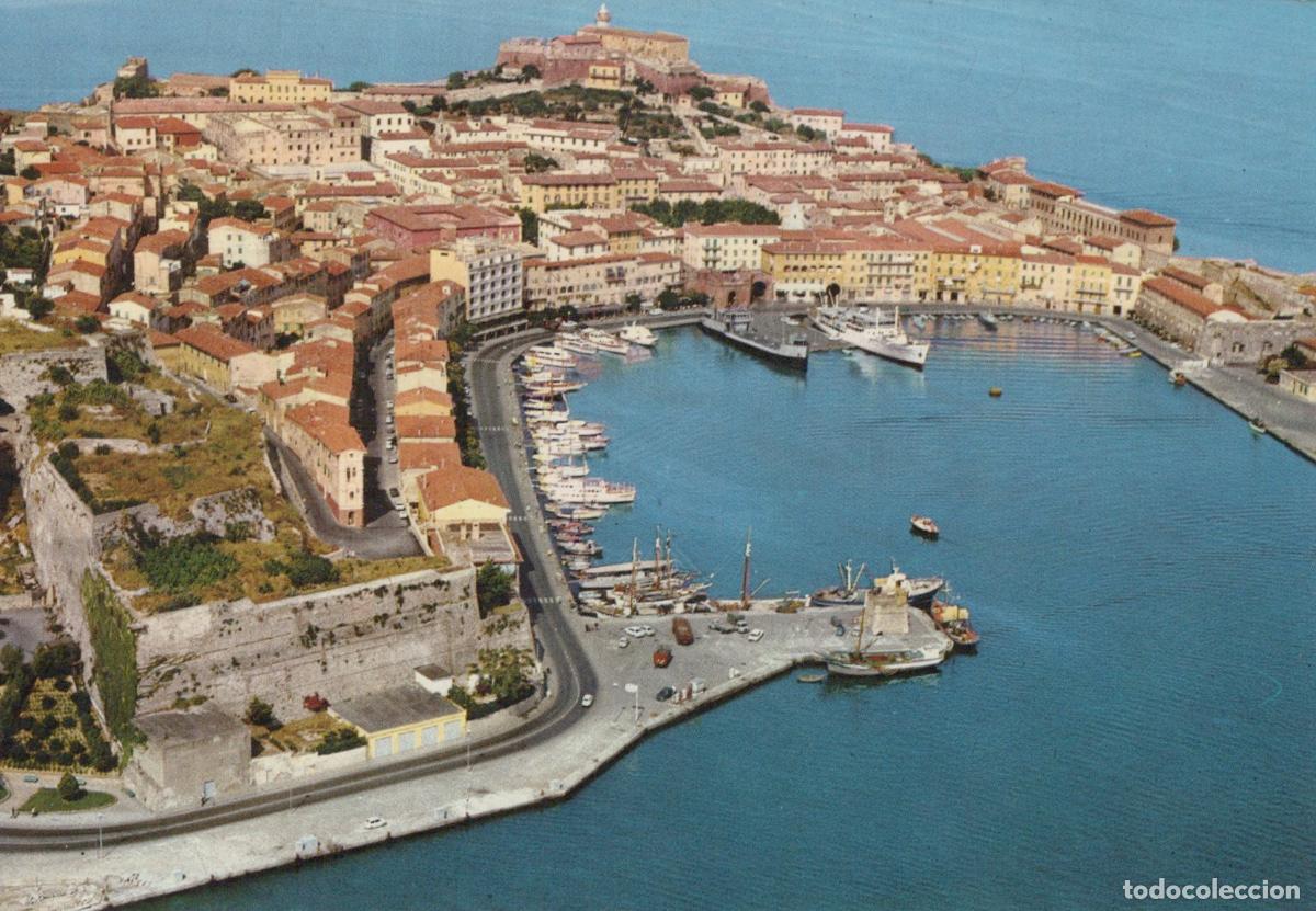 Postales: Italy Portoferraio Elba Island Aerial View of Harbor and Town Unposted *YAN593