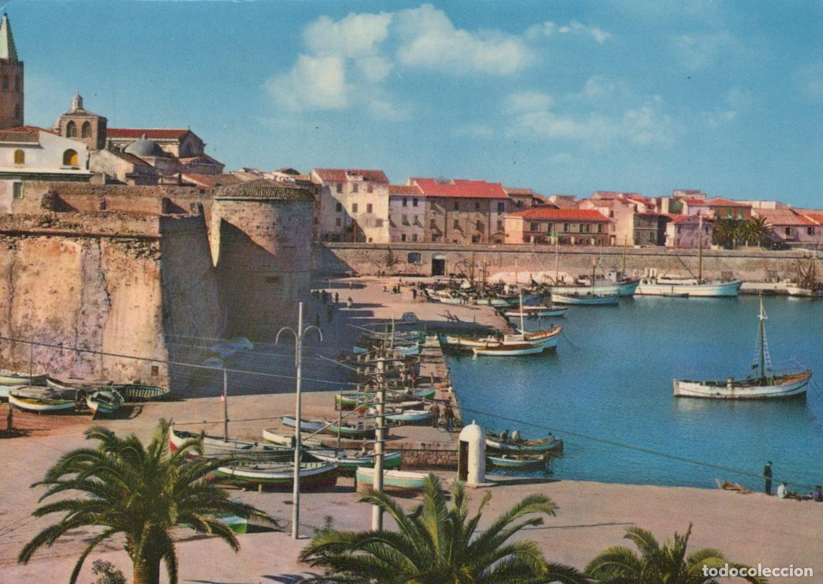 Cartes Postales: Italy Alghero Garibaldi Tower Port and Fishing Boats *YAN421