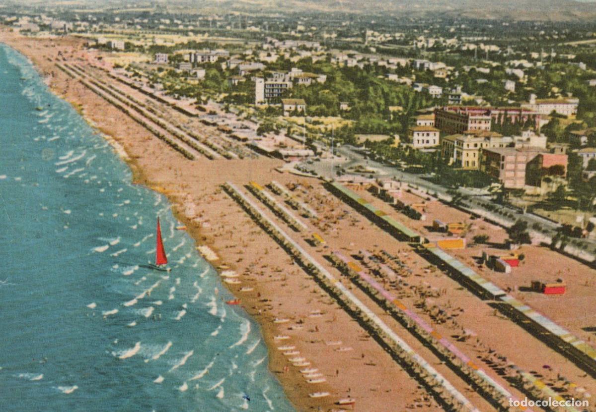 Postales: Italy Riccione Aerial View of Beach With Sailboat and Coastal City *YAN432