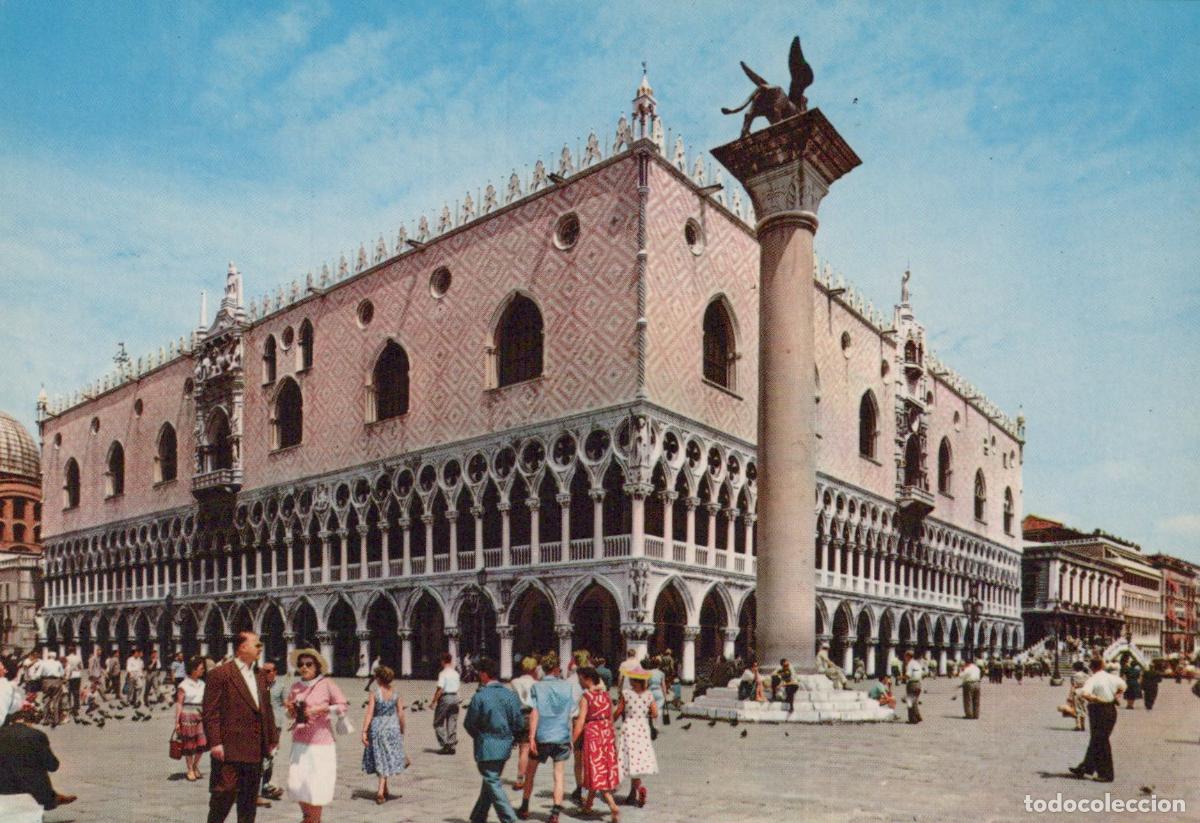 Postales: Italy Venice Doge S Palace and Column of San Marco Architecture Unposted *YAN447