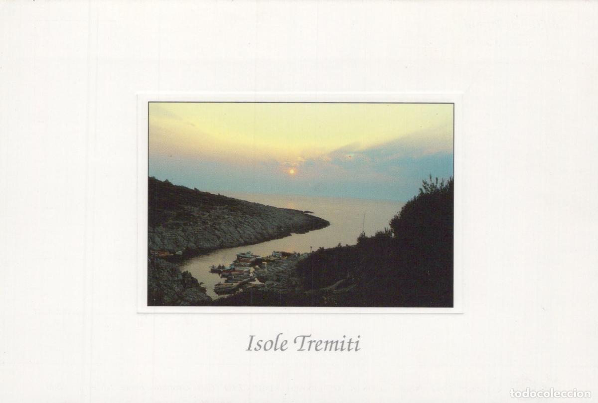 Postais: Italy Isole Tremiti Sunset Over Bay With Fishing Boats Rocky Unposted *YAN644