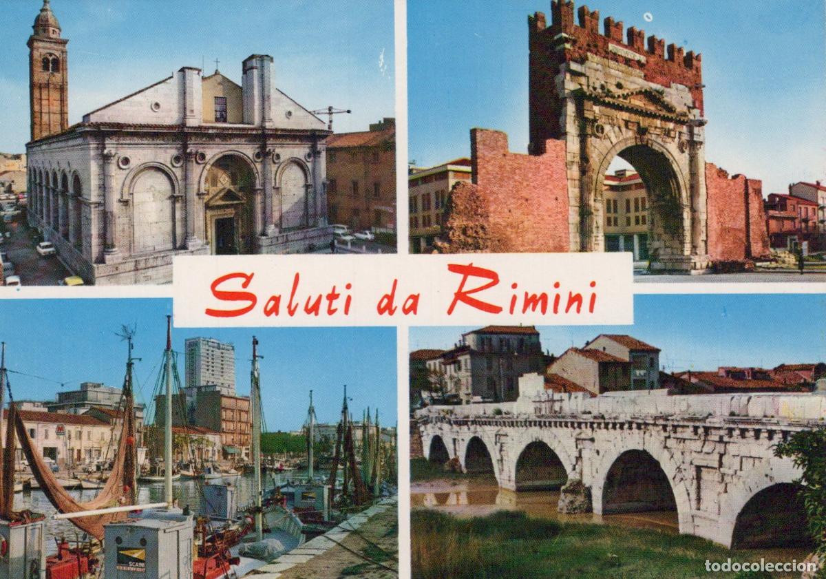Postais: Italy Rimini Multi View Tempio Malatestiano Arch of Augustus Unposted *YAN462