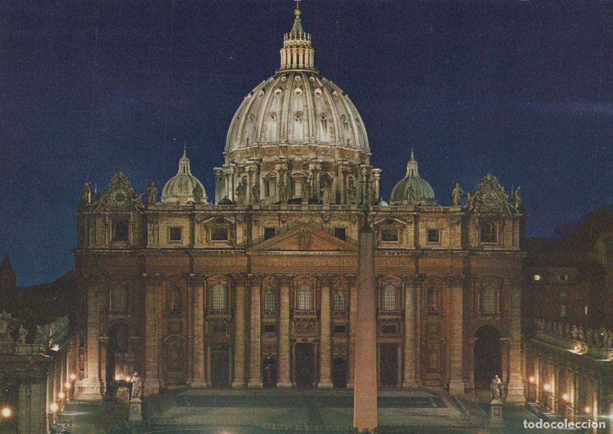 Cartoline: Vatican City Vatican City St Peter S Basilica At Night Architecture *YAN678
