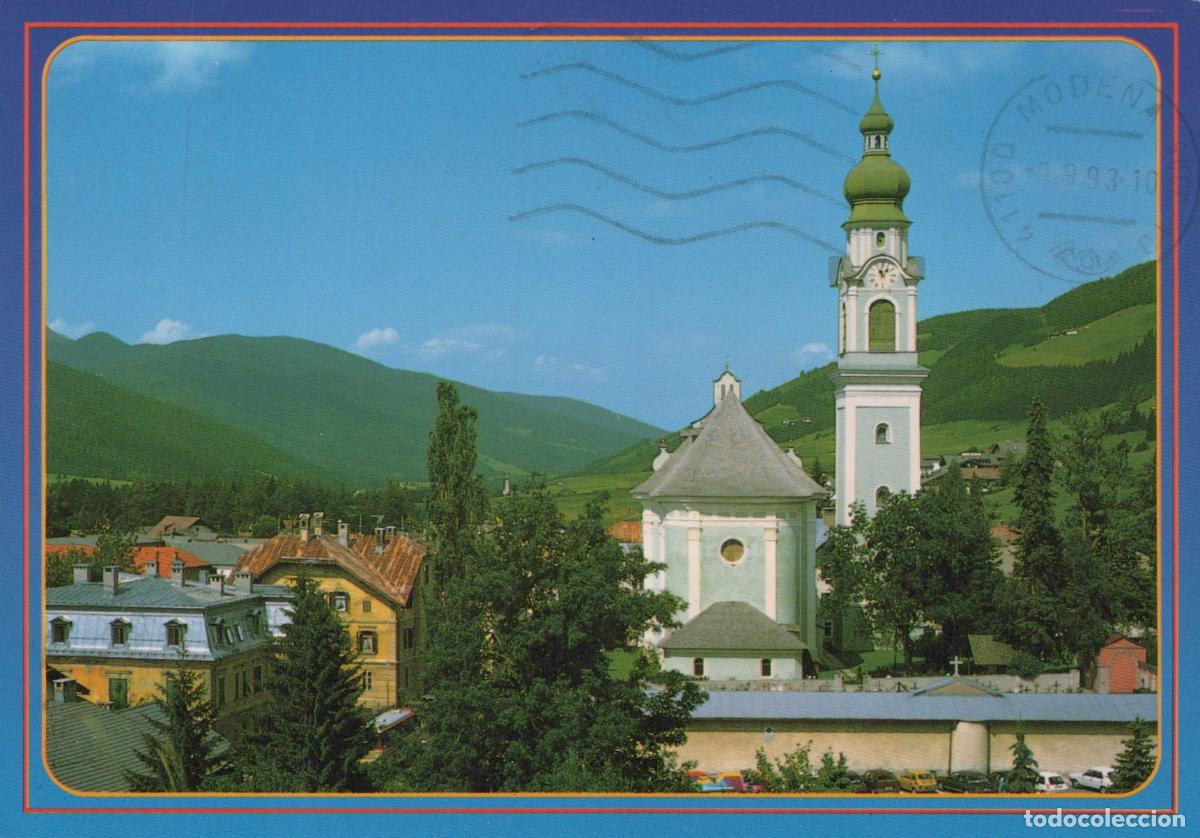 Cartes Postales: Italy Dobbiaco Toblach Val Pusteria Church Bell Tower Mountain Landscape *YAN709