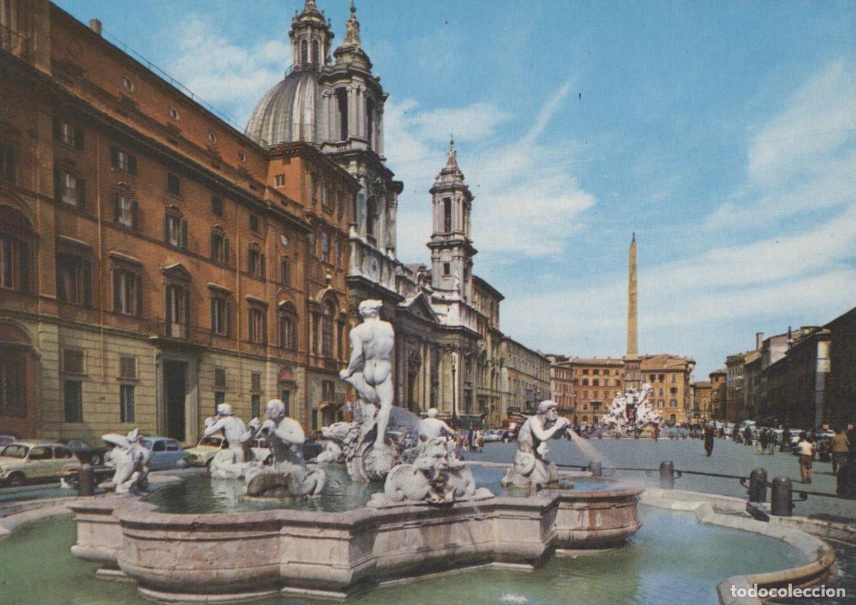 Cartes Postales: Italy Rome Piazza Navona Fountain of Neptune and Sant Agnese in Unposted *YAN714