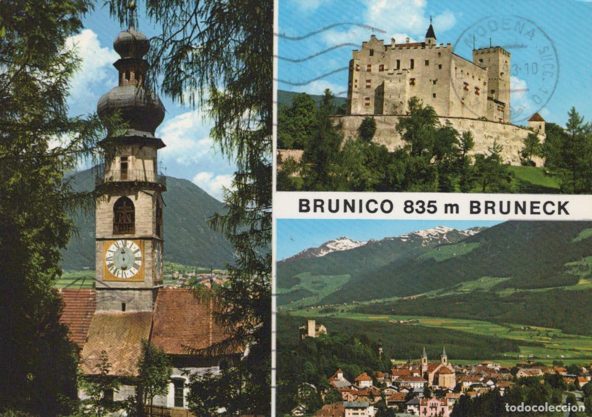 Cartes Postales: Italy Brunico Clock Tower Castle and Town View *YAN708