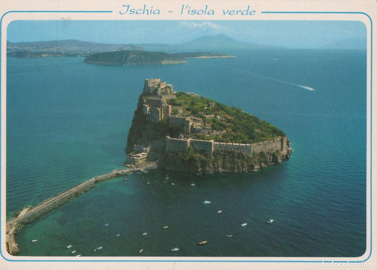 Postcards: Italy Ischia Aragonese Castle Scenic View of the Green Island *YAN713