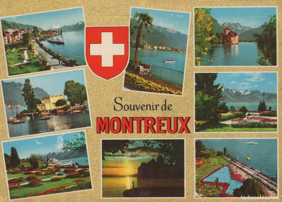 Cartes Postales: Switzerland Montreux Souvenir Multi View Lake Geneva Castle Gardens *YAN729