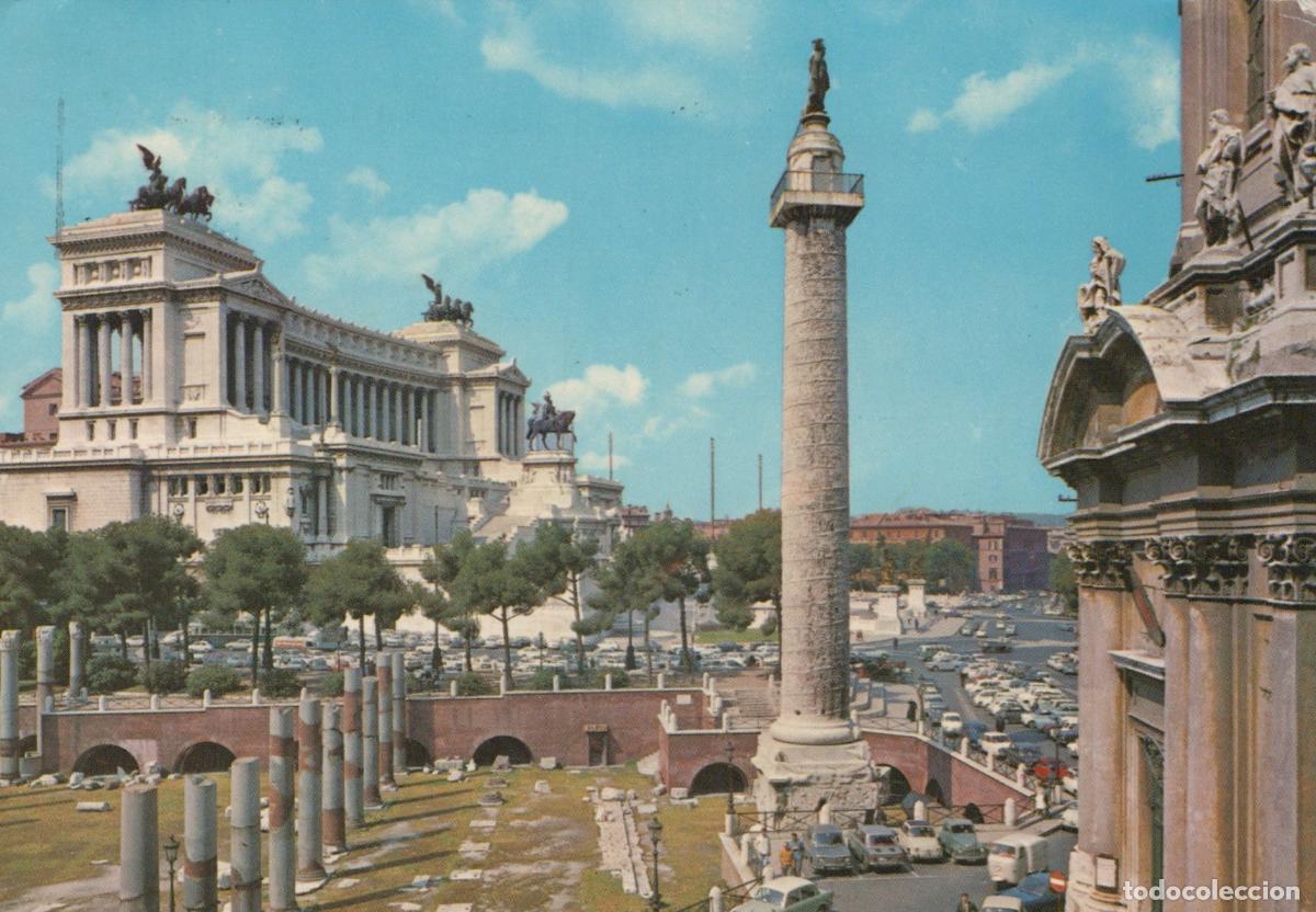Cartes Postales: Italy Rome Vittorio Emanuele II Monument Trajan S Column Cityscape *YAN532