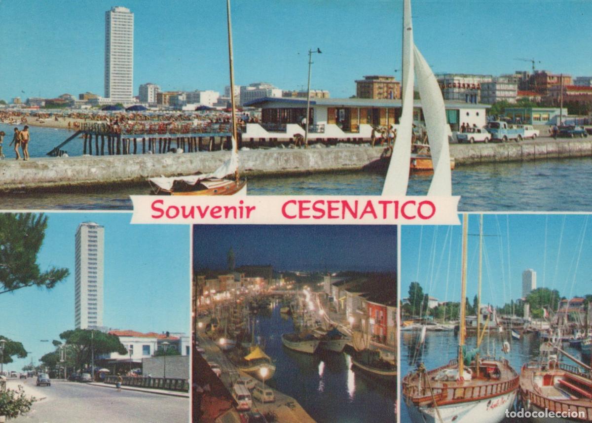 Postcards: Italy Cesenatico Marina Beach and Canal Port Tall Skyscraper *YAN745