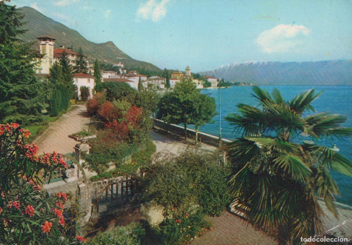 Cartes Postales: Italy Gardone Riviera Lake Garda Lakeside Promenade With Palm Trees *YAN759
