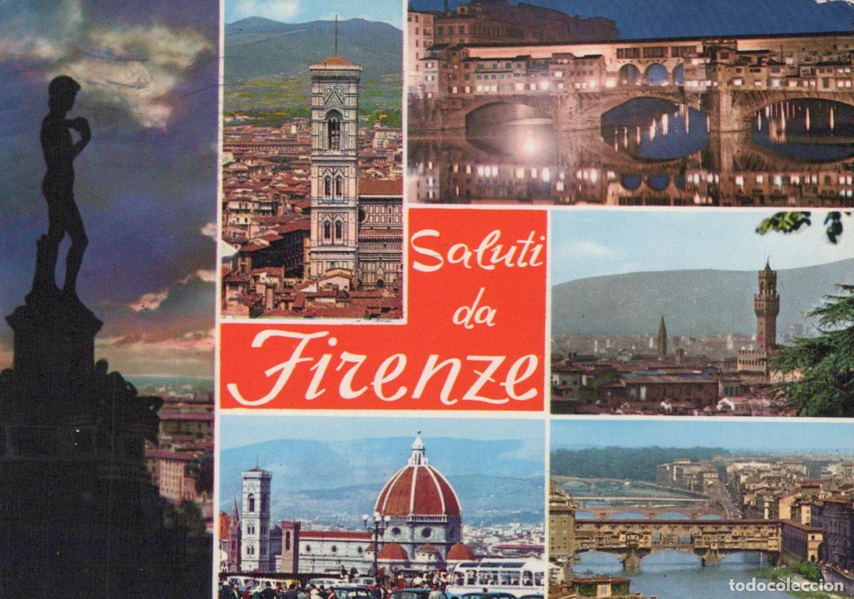 Cartoline: Italy Florence Collage David Ponte Vecchio Duomo Bell Tower Cityscape *YAN774