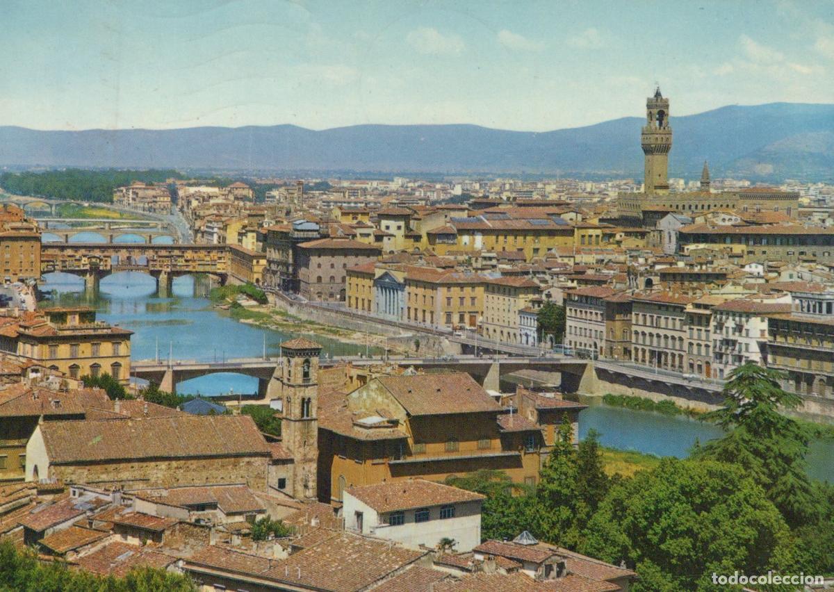 Postcards: Italy Florence Panoramic View of Arno River and Bridges Cityscape *YAN778