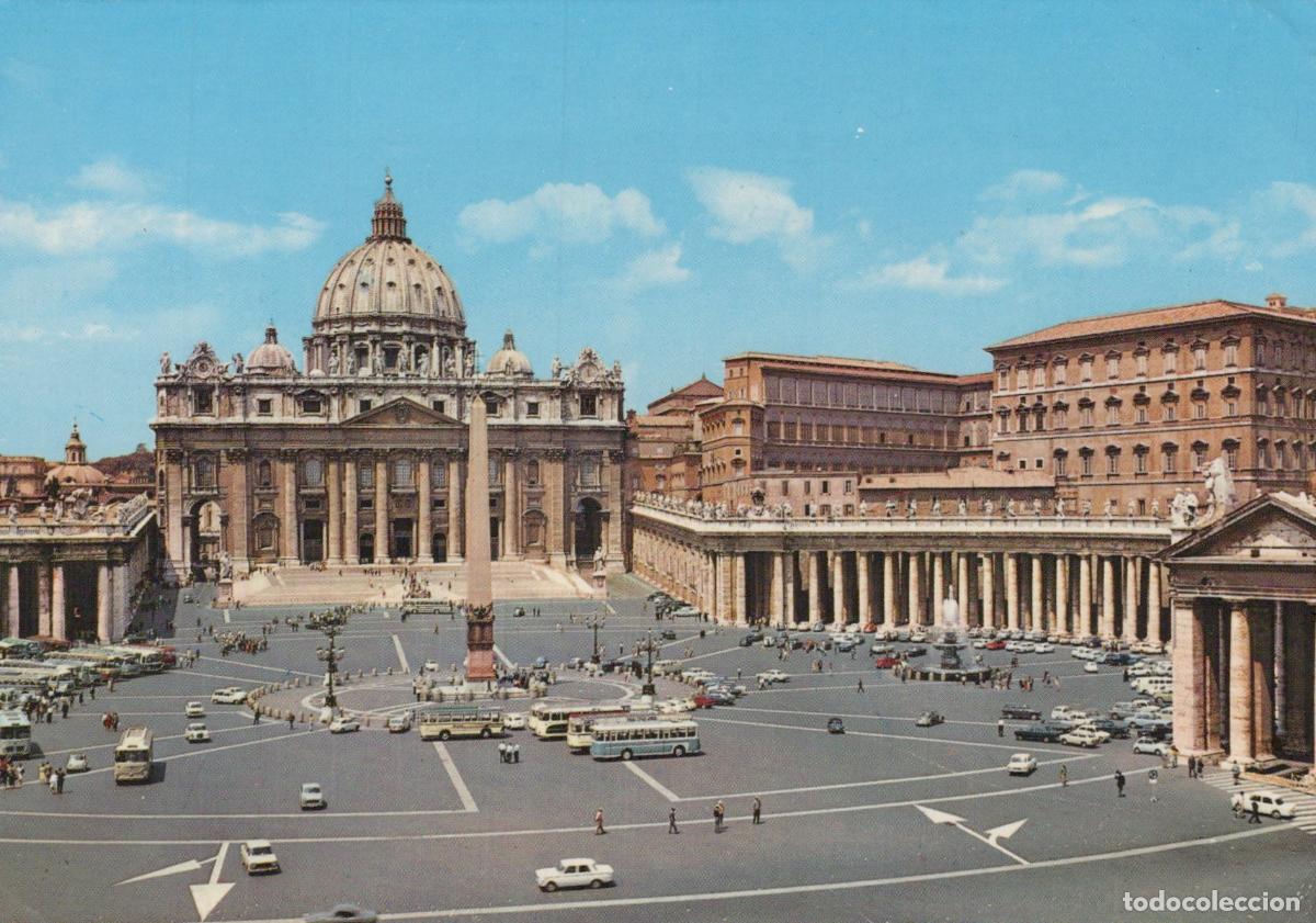 Postkarten: Vatican City Vatican City St Peter S Square Basilica Obelisk Rome Italy *YAN566
