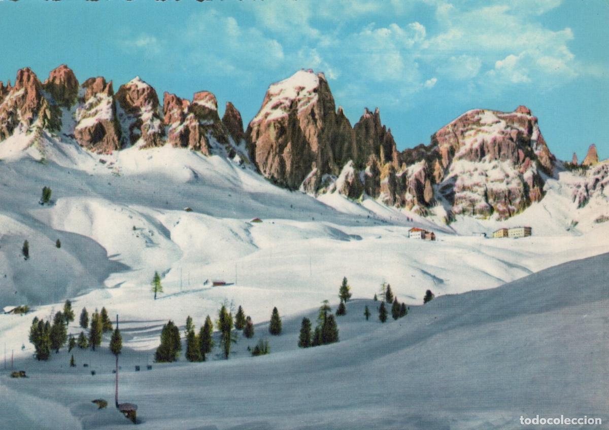 Postales: Italy Dolomites Gr&ouml;dnerjoch Tschiergruppe Winter Landscape Ski Resort *YAN803