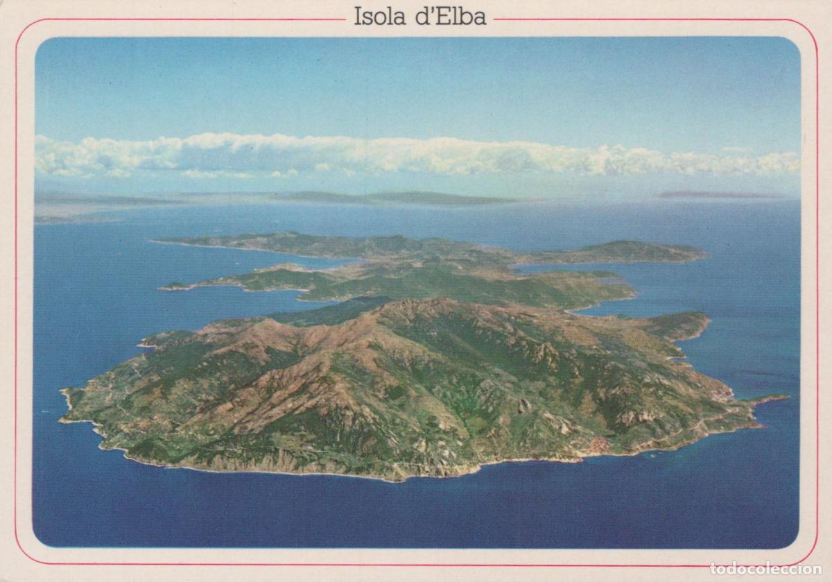 Postales: Italy Isola D Elba Aerial View of the Island and Surrounding Unposted *YAN597