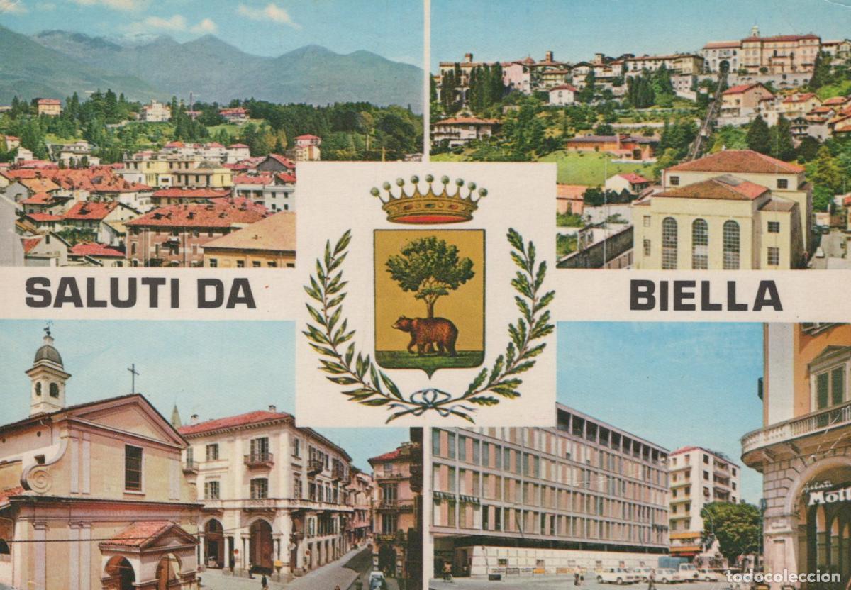 Cartes Postales: Italy Biella Multi View With Cityscape Architecture and Coat of Arms *YAN838