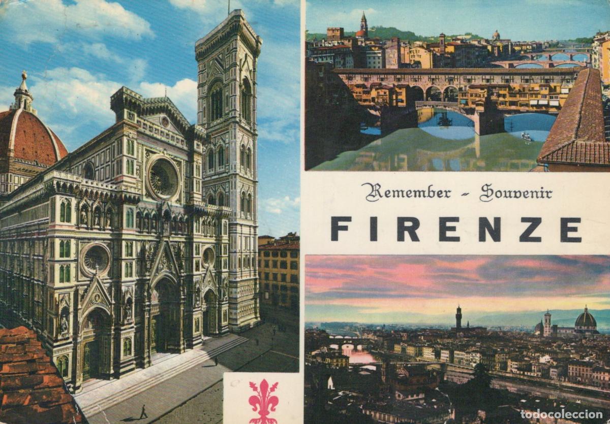 Cartes Postales: Italy Florence Duomo Cathedral Ponte Vecchio Arno River Cityscape *YAN860