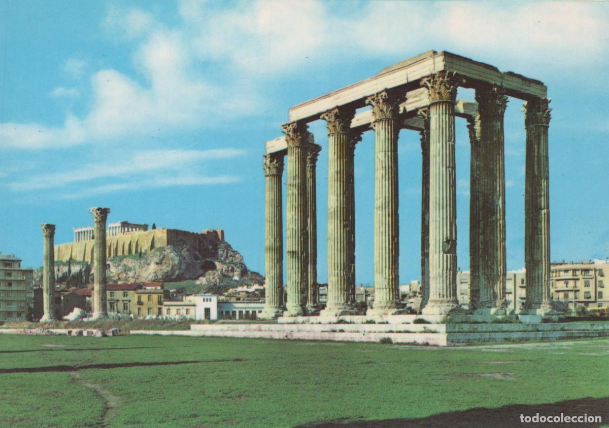 Postkarten: Greece Athens Temple of Olympian Zeus Acropolis Ancient Ruins *YAN848