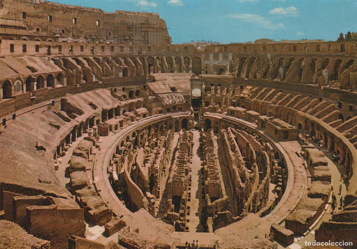 Cartes Postales: Italy Rome Colosseum Interior Ancient Roman Amphitheater Unposted *YAN616