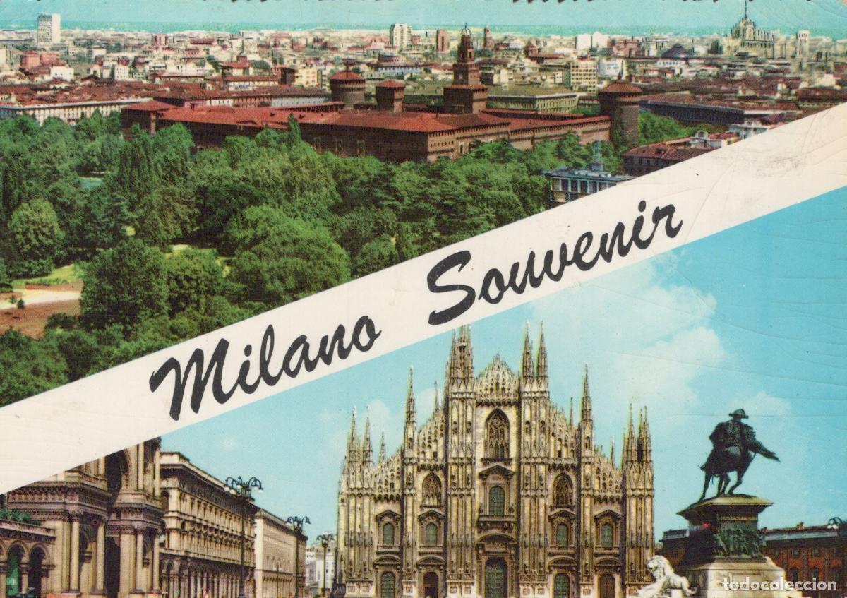 Postais: Italy Milano Souvenir Sforza Castle and Duomo Unposted *YAN632