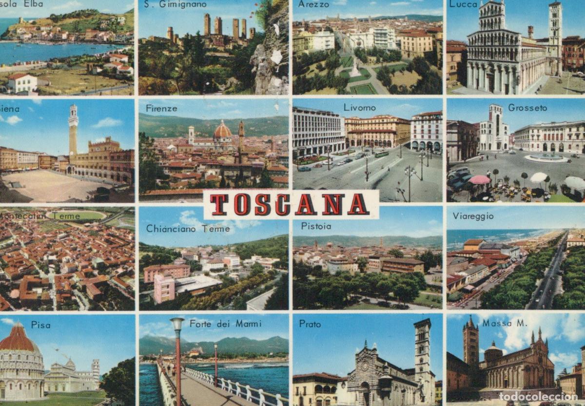 Postales: Italy Various Multi View Elba San Gimignano Arezzo Lucca Siena *YAN893