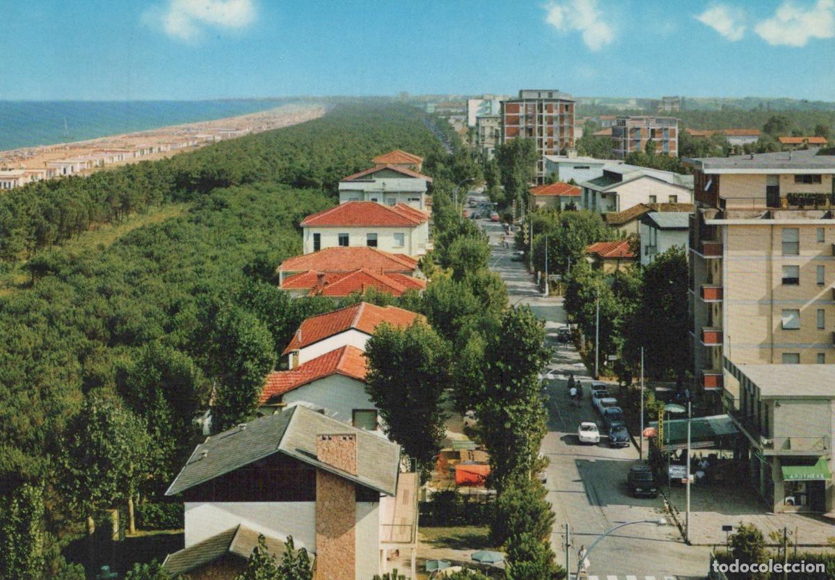 Postkarten: Italy Pinarella DI Cervia Viale Italia Panorama Coastal Town View *YAN931