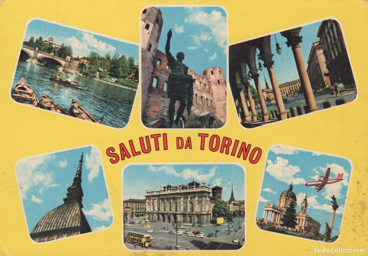 Postcards: Italy Turin Multi View Collage Cityscape Architecture River Po Mole *YAN935