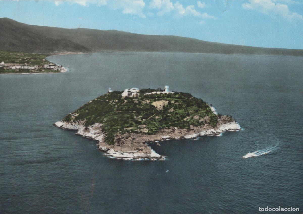 Postcards: Italy Albenga Gallinara Island Aerial View With Lighthouse Real Photo *YAN971