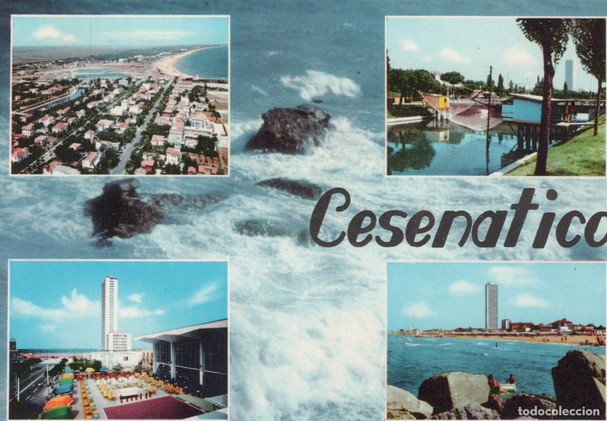 Postcards: Italy Cesenatico Adriatic Riviera Multi View Beach Coastline *YAN970