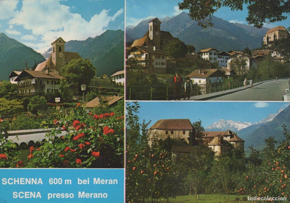 Postcards: Italy Schenna 600m Bei Meran Mountain Village With Church and Castle *YAN701