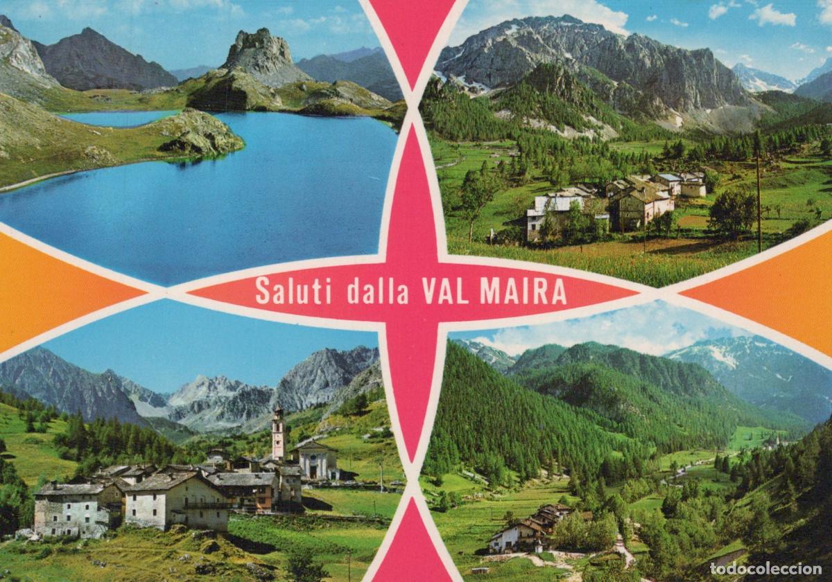 Postcards: Italy Val Maira Mountain Lake Village Landscape Collage *YAN712