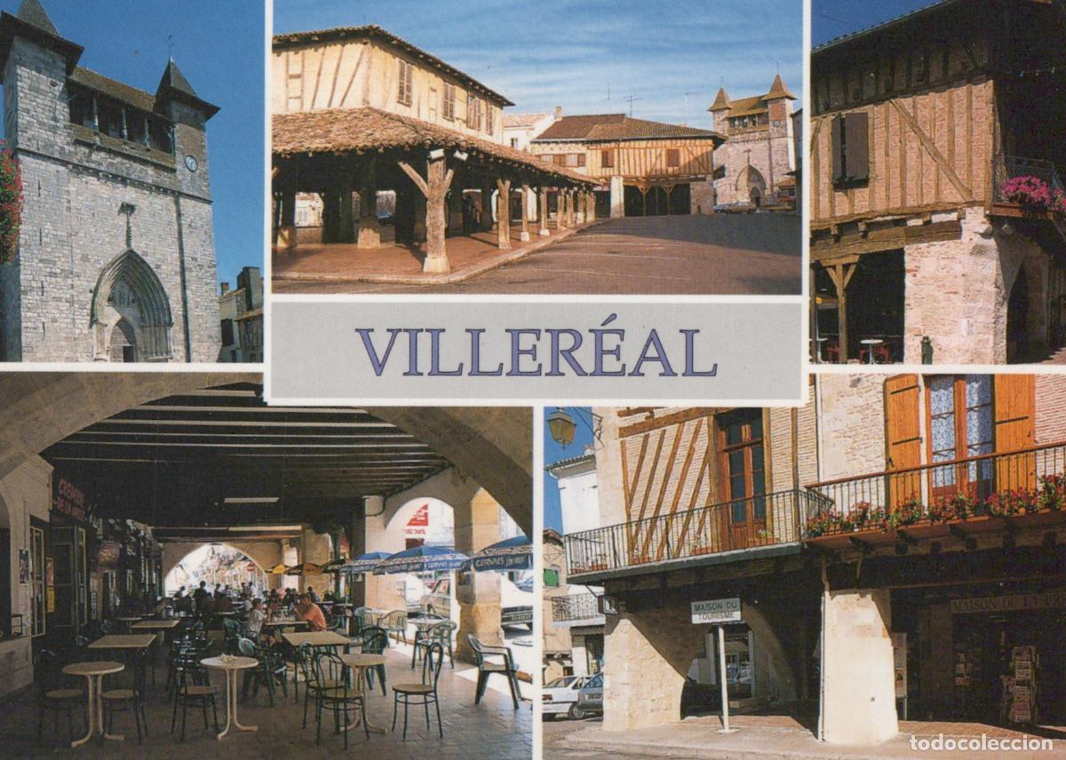 Postcards: France Viller&eacute;al Bastide Royale Town Square Architecture Unposted *YAN717