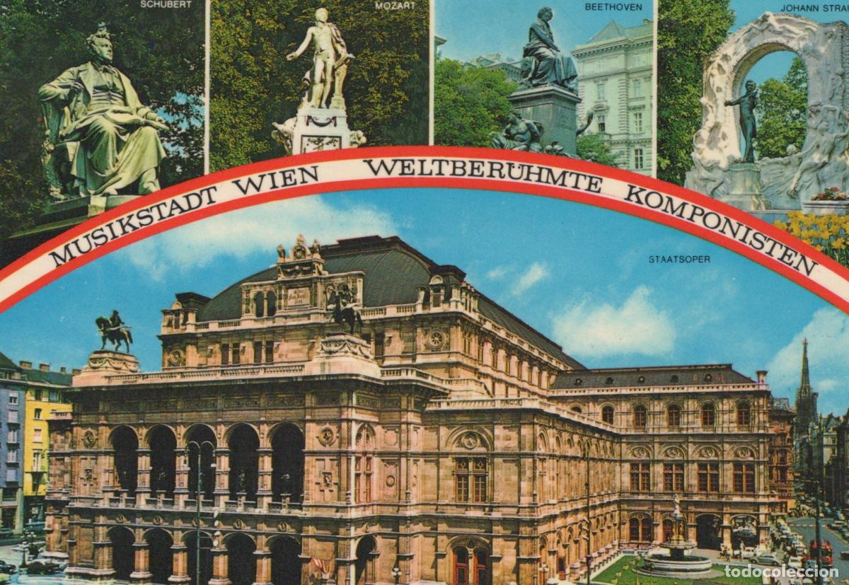 Cartes Postales: Austria Vienna State Opera House Famous Composers Statues *YAN736