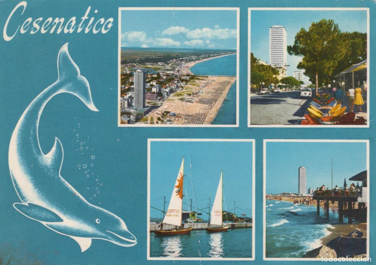 Cartes Postales: Italy Cesenatico Beach Resort Dolphin Sailboats Pier Multi View *YAN741