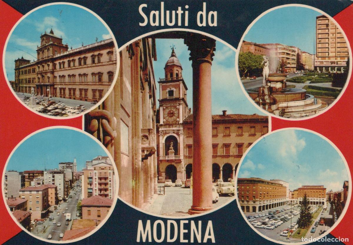 Cartes Postales: Italy Modena City Views Collage Historic Buildings Fountain Street *YAN767