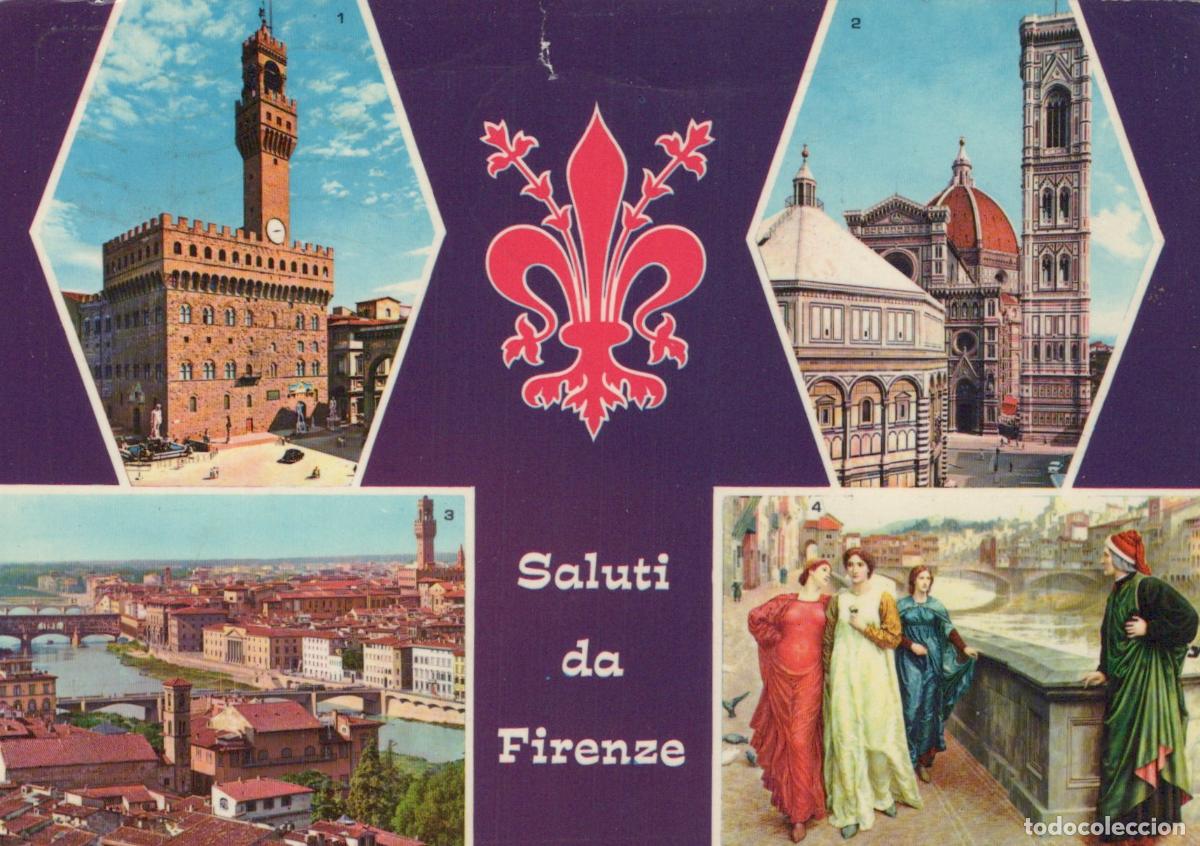 Cartes Postales: Italy Florence Palazzo Vecchio Duomo Ponte Vecchio Dante Beatrice *YAN772