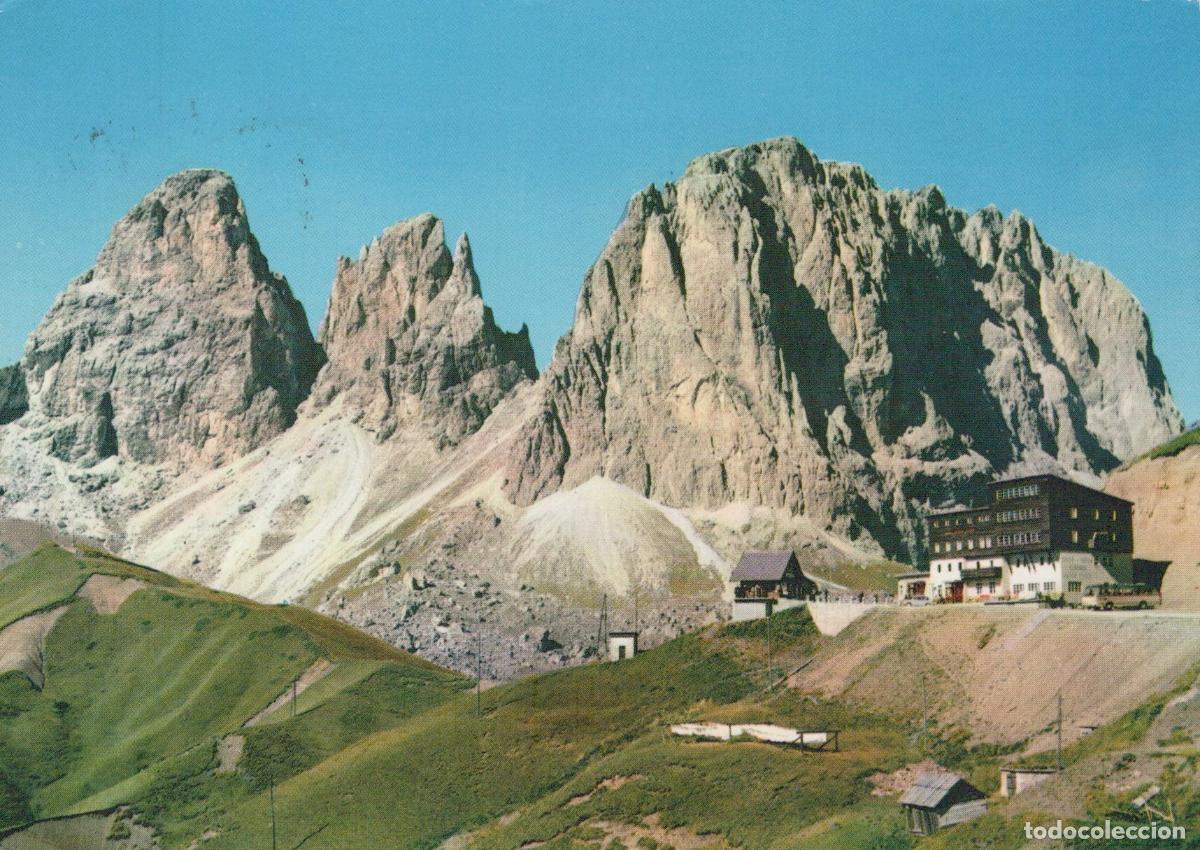 Postcards: Italy Trento Dolomites Passo Sella Sassolungo Mountain Landscape With *YAN792