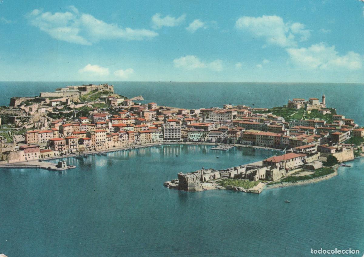 Postcards: Italy Portoferraio Elba Island Panoramic View of the Harbor and Town *YAN811