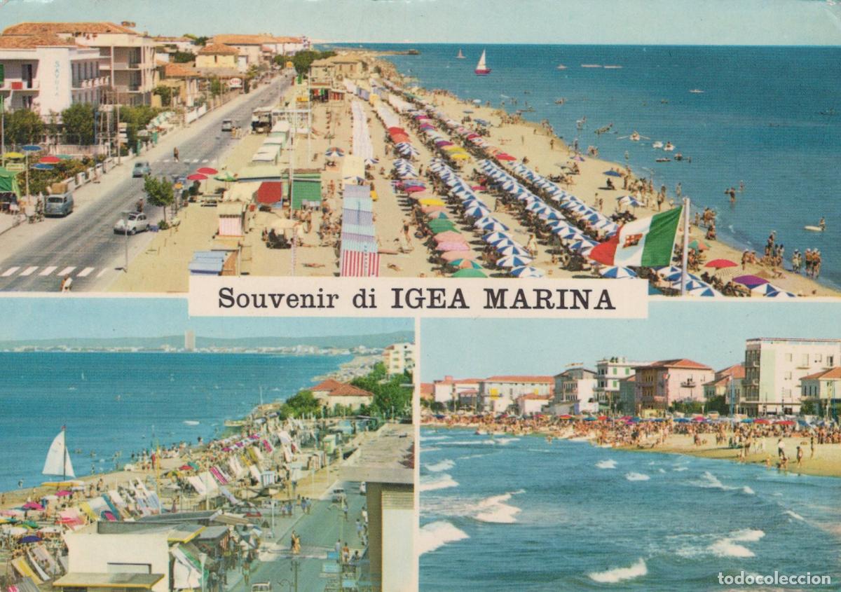 Postales: Italy Igea Marina Souvenir DI Beach Coastline Architecture People *YAN862
