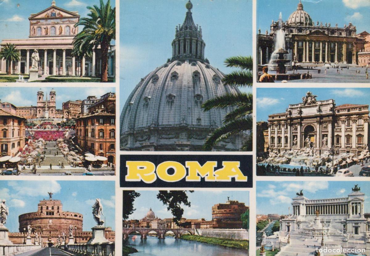 Postales: Italy Rome Multi View St Peter S Basilica Trevi Fountain Colosseum *YAN867
