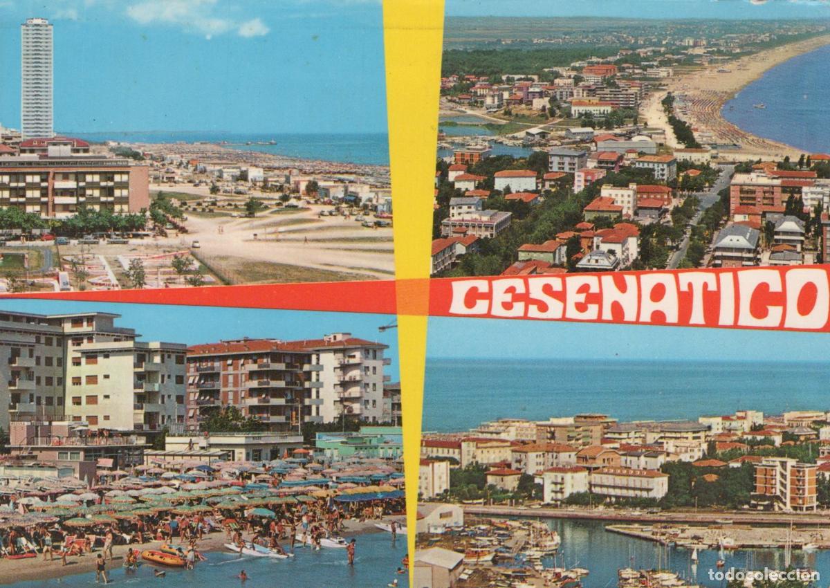 Postales: Italy Cesenatico Beach Resort Aerial View Marina Hotels People Swimming *YAN861