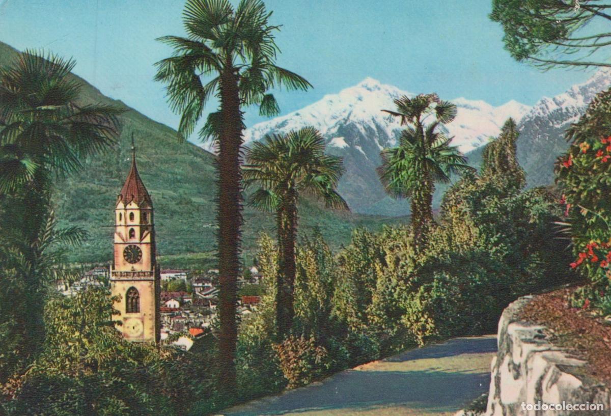 Postales: Italy Merano Tappeiner Promenade South Tyrol With Church Tower and Alps *YAN901