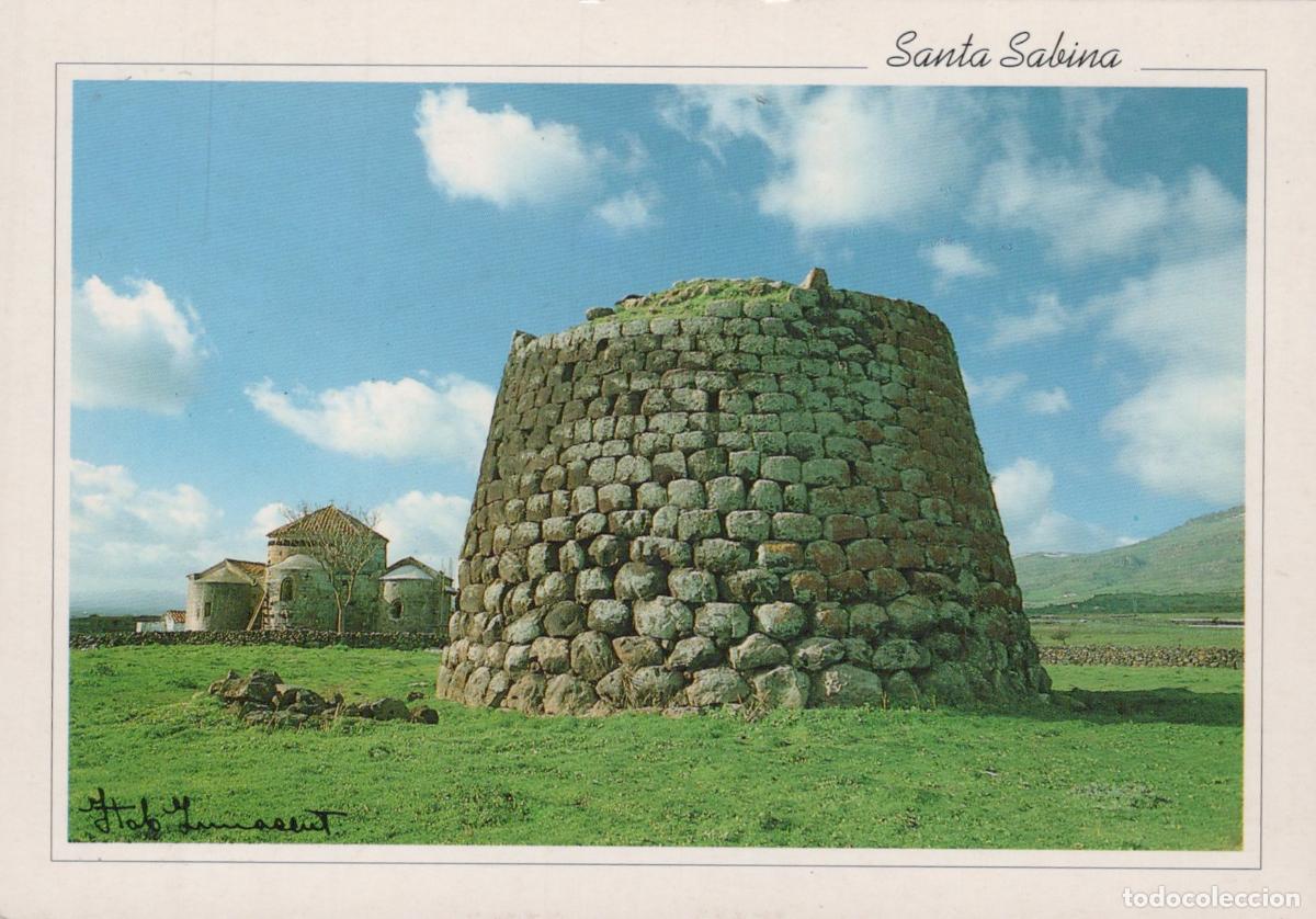 Postales: Italy Silanus Santa Sabina Sardinia Nuraghe Ancient Stone Tower Church *YAN917