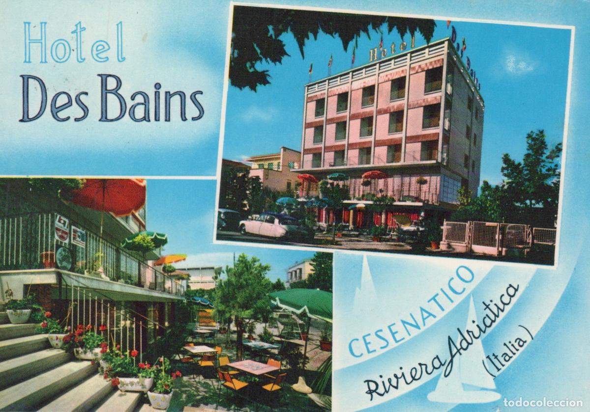 Postales: Italy Cesenatico Riviera Adriatica Hotel des Bains 1961 *YAN943