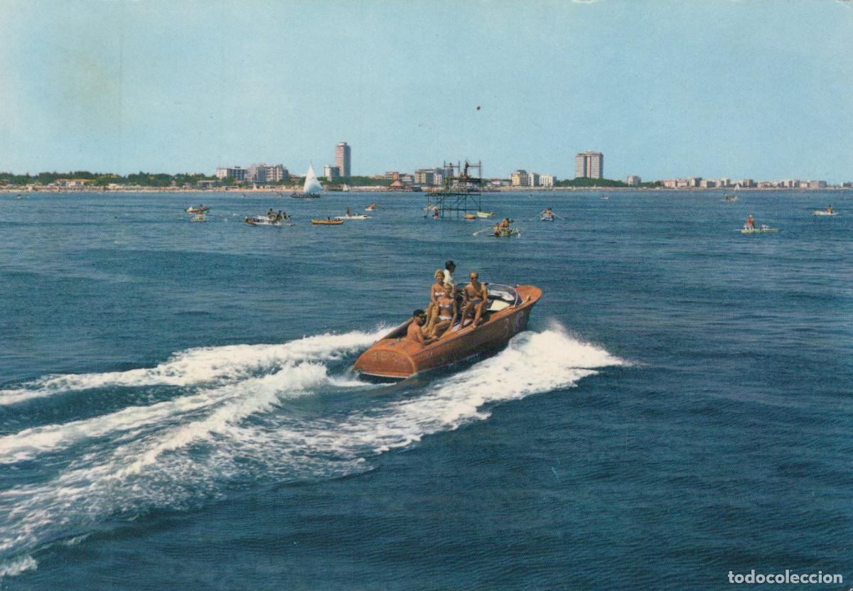 Postales: Italy Milano Marittima Speedboat With People On Adriatic Sea Coastline *YAN962